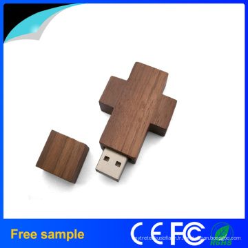 Porte-clés en bois USB Flash Drive Cadeau promotionnel